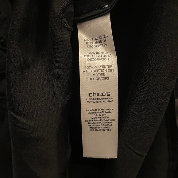 Chico’s Black Embroidered Boho Blouse | M/L (Sz 1) | Johnny Was Inspired NWOT - Picture 10 of 10